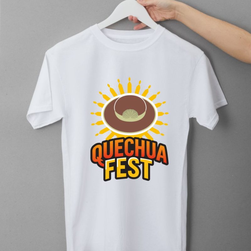 POLO OFICIAL QUECHUA FEST - COLOR BLANCO